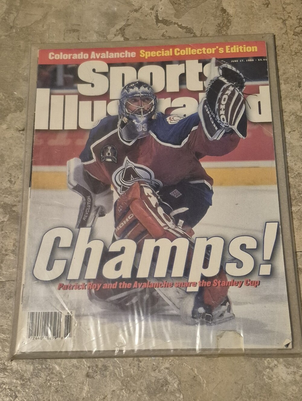 VTG Sports Illustrated 6/17/1996 Colorado Avalanche Stanley Cup   Special Editio